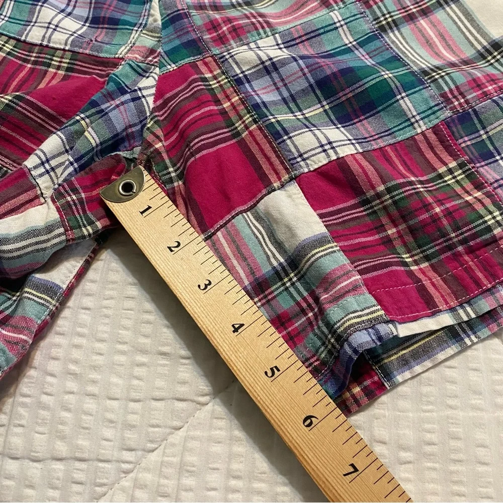 J. Crew Vintage Madras Patchwork Plaid Cotton Preppy Nautical Men’s Shorts 34